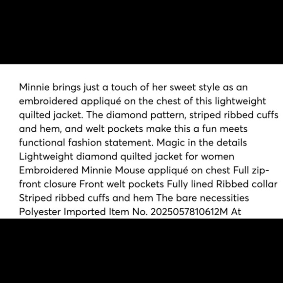 Minnie Mouse Quilted Jacket - Picture 4 of 4